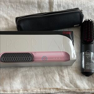 Tymo Portia Pink Heated Straightening Brush - Tymo